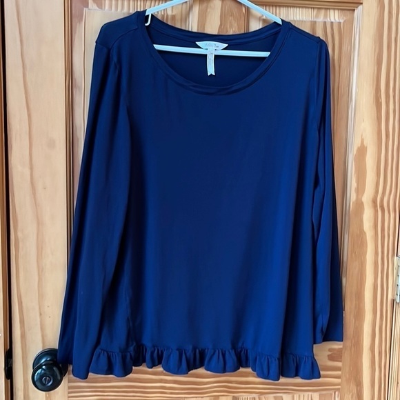 Matilda Jane Accent Ruffle Stay Warm Top - Size Medium - Picture 3 of 10